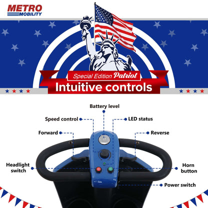 Metro Mobility Patriot Mobility Scooter - control panel brochure