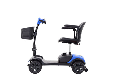 Metro Mobility M1 Lite Mobility Scooter - left side view blue