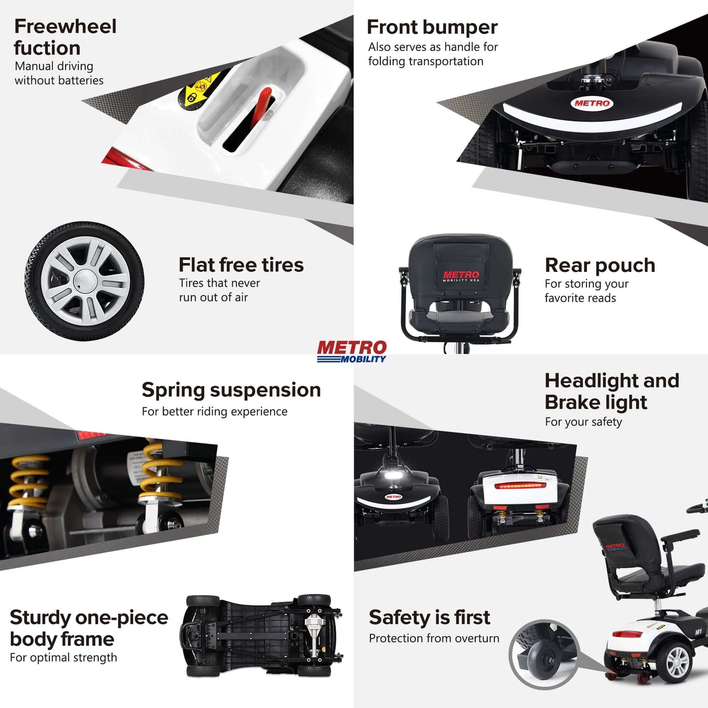 Metro Mobility M1 Mobility Scooter - specifications and additional features brochure