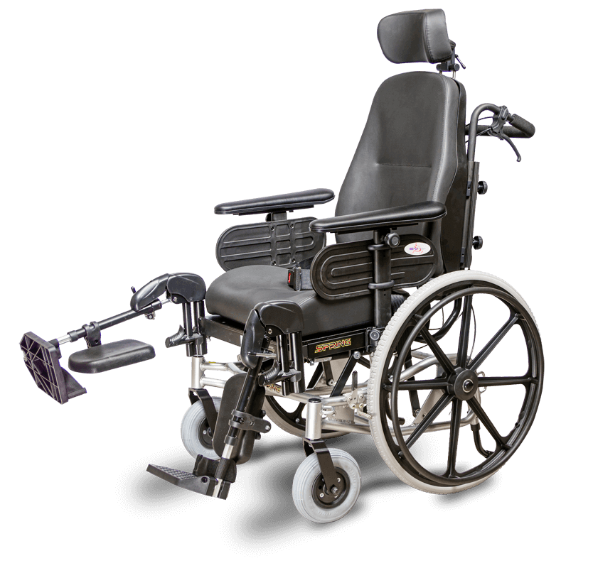 EV Rider Tilt-N-Space Spring Lightweight Manual Reclining Wheelchair