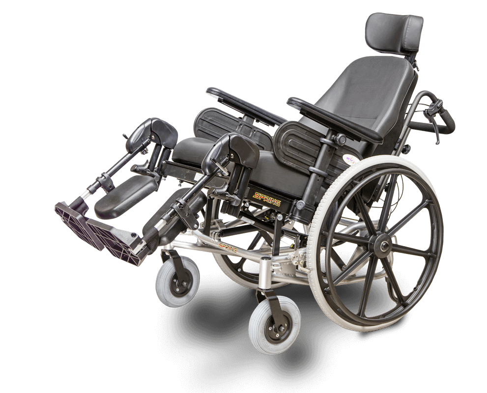 EV Rider Tilt-N-Space Spring Lightweight Manual Reclining Wheelchair