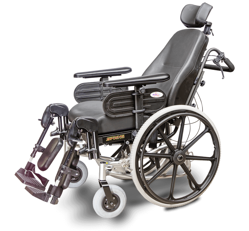 EV Rider Tilt-N-Space Spring Lightweight Manual Reclining Wheelchair