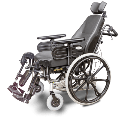 EV Rider Tilt-N-Space Spring Lightweight Manual Reclining Wheelchair