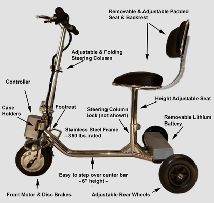 HandyScoot Lightweight Travel Mobility Scooter