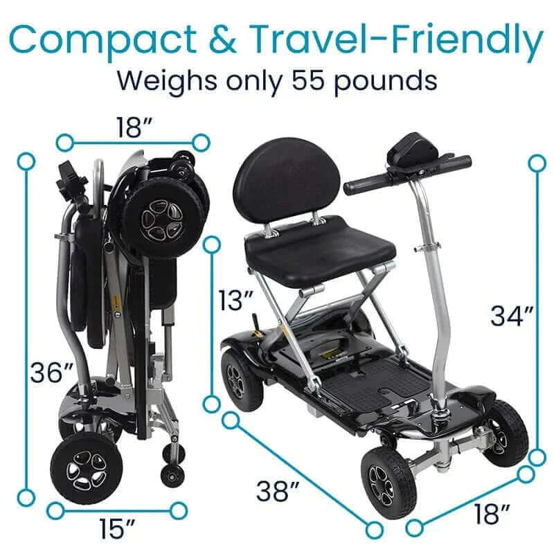Vive Mobility Super Lightweight Folding Portable Travel Scooter