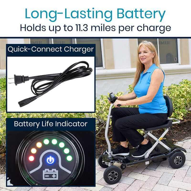 Vive Mobility Super Lightweight Folding Portable Travel Scooter