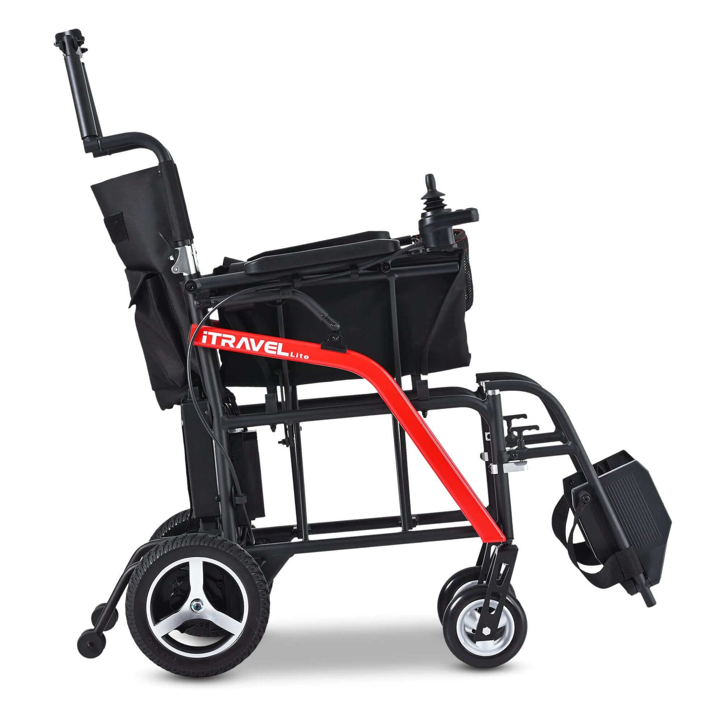 Metro Mobility iTravel Lite Electric Wheelchair - right side view black