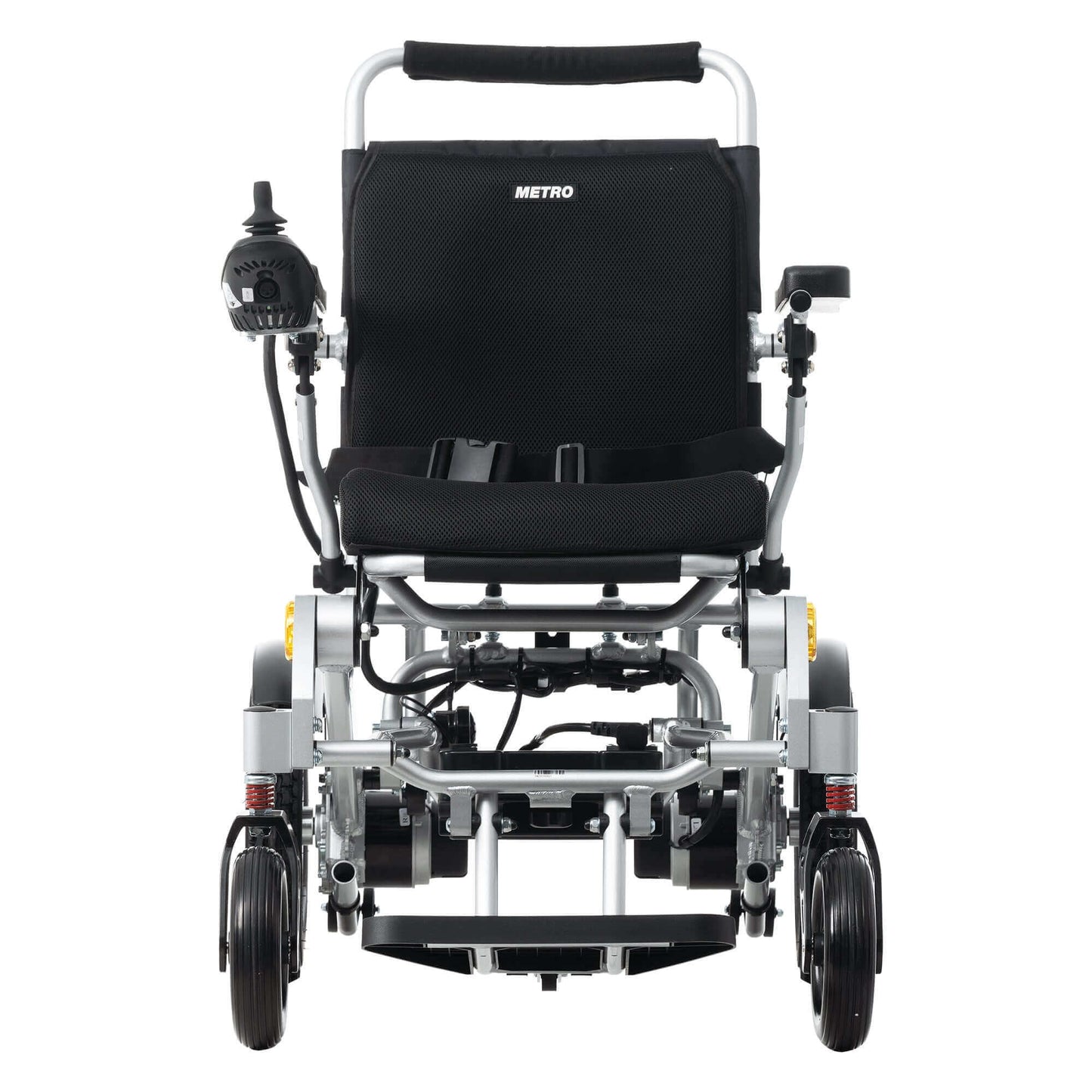 Metro Mobility iTravel Plus Electric Wheelchair - rear view silver