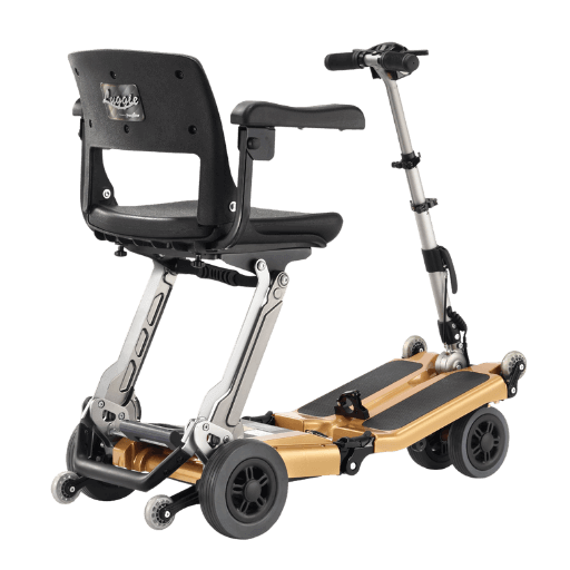 FreeRider Luggie Golden Elite Folding Mobility Scooter with Omni Suspension