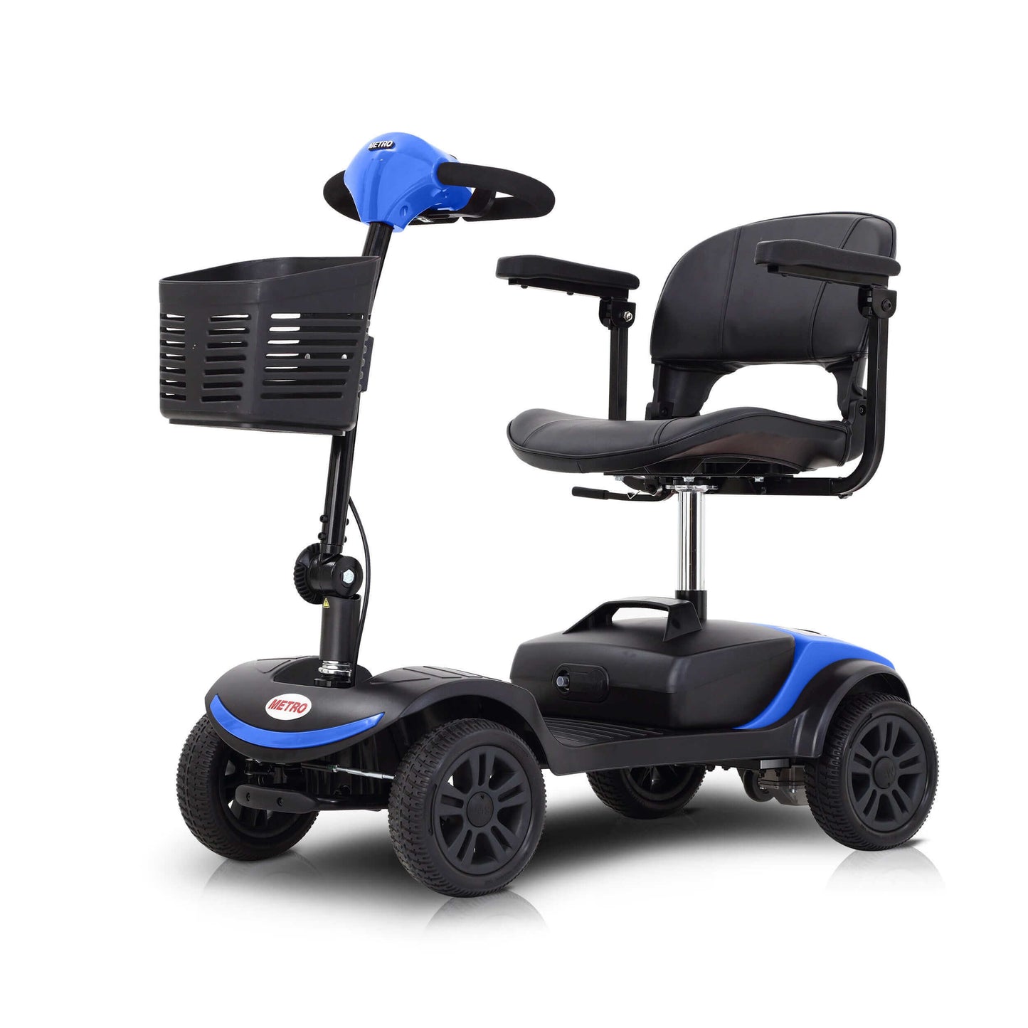 Metro Mobility M1 Lite Mobility Scooter - front left angle view blue