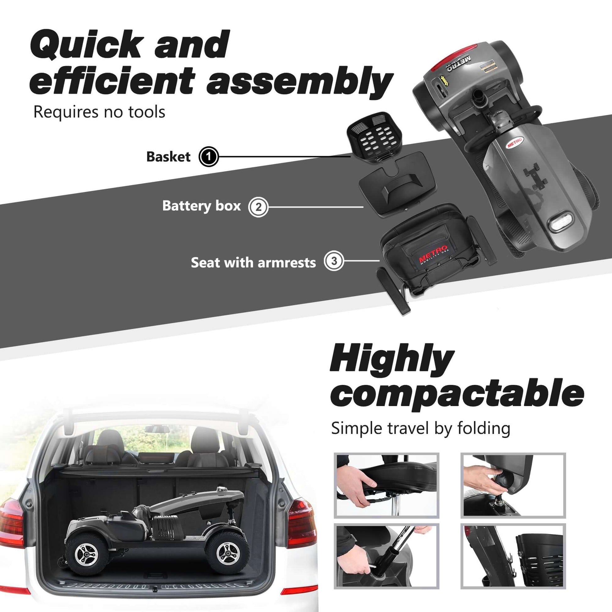 Metro Mobility Max Plus Mobility Scooter - assembly brochure