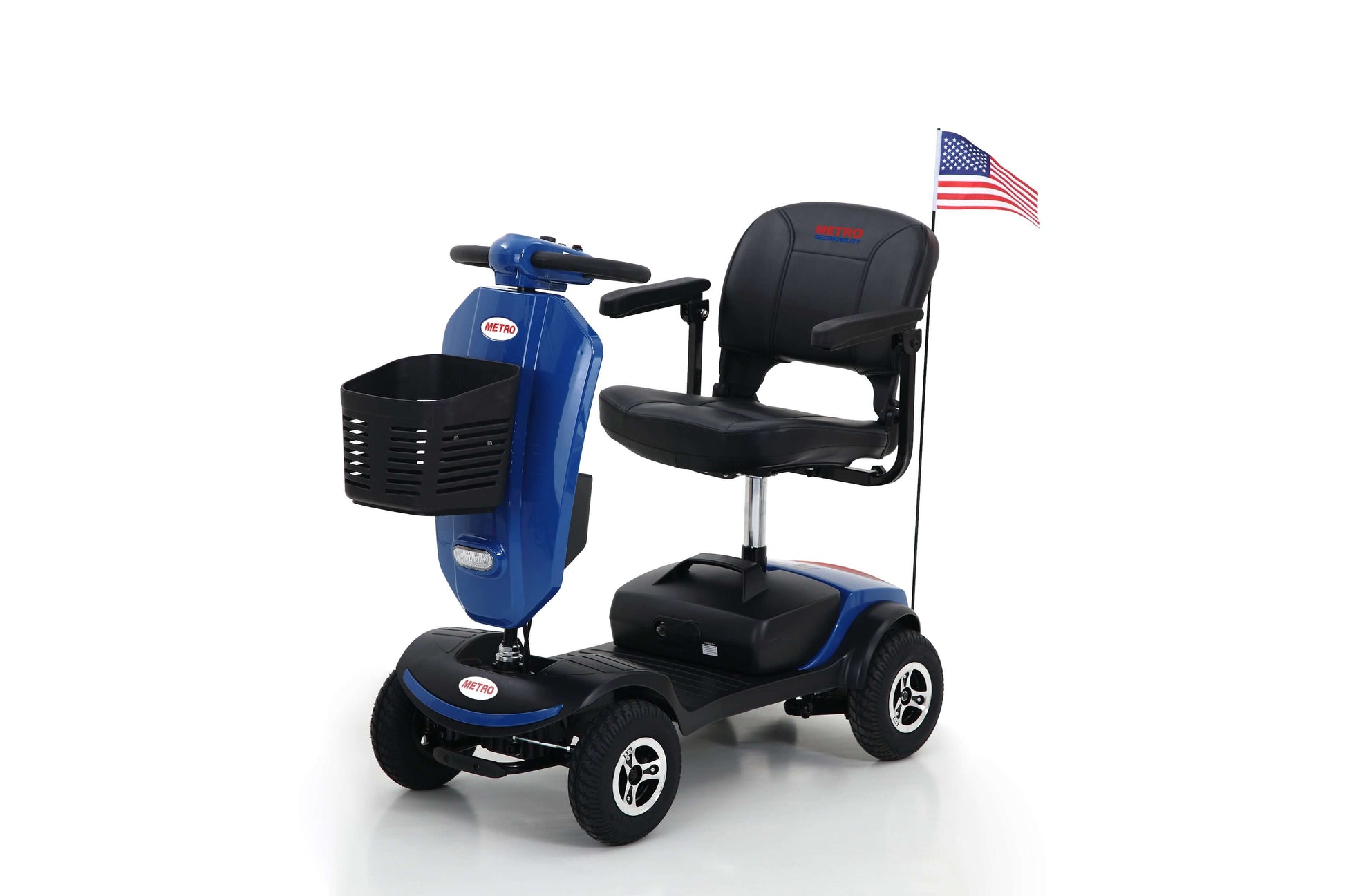 Metro Mobility Patriot Mobility Scooter - front left side angle view