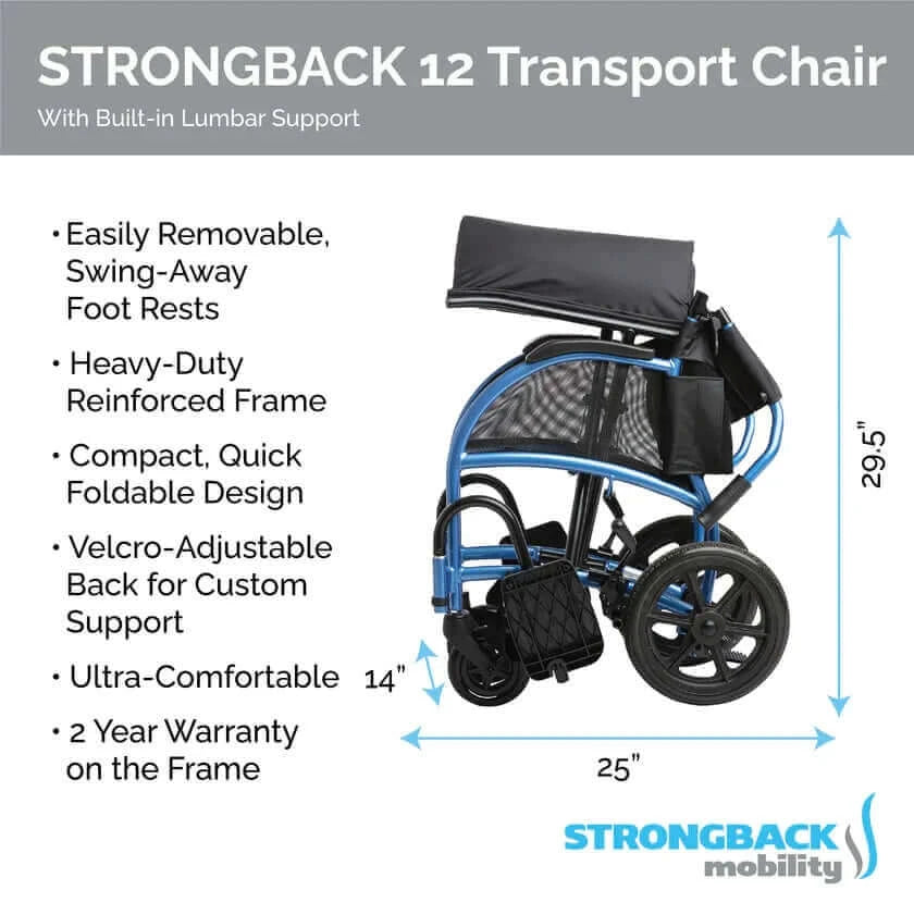 Strongback Mobility Excursion 12 Transport Wheelchair