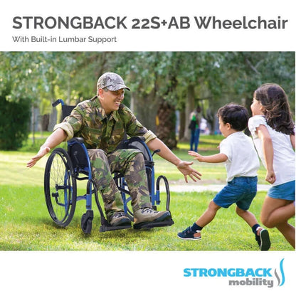 Strongback Mobility Comfort Small 22S+AB (Attendant Brakes) Wheelchair