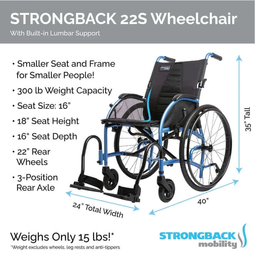 Strongback Mobility Comfort Small 22S Wheelchair