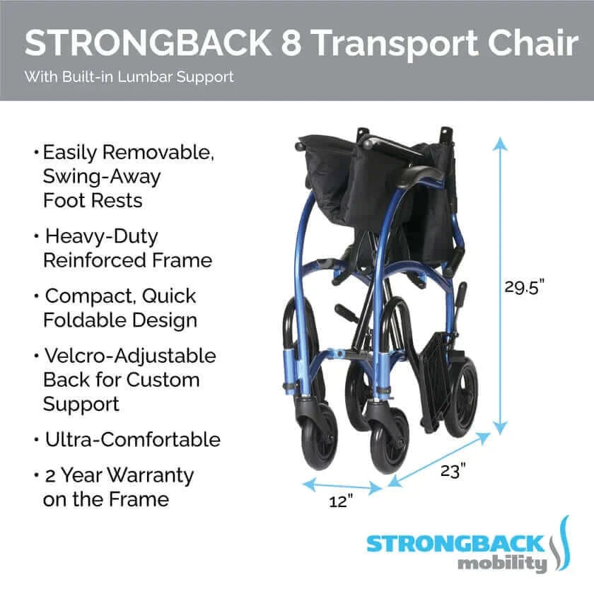 Strongback Mobility Excursion 8 Transport Wheelchair