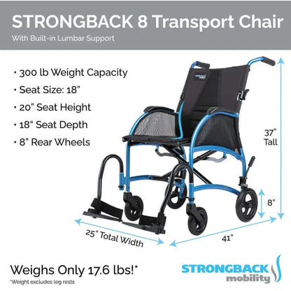 Strongback Mobility Excursion 8 Transport Wheelchair