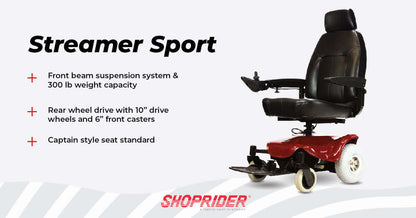 Shoprider Streamer Sport Rear-Wheel Drive Power Chair 888WA