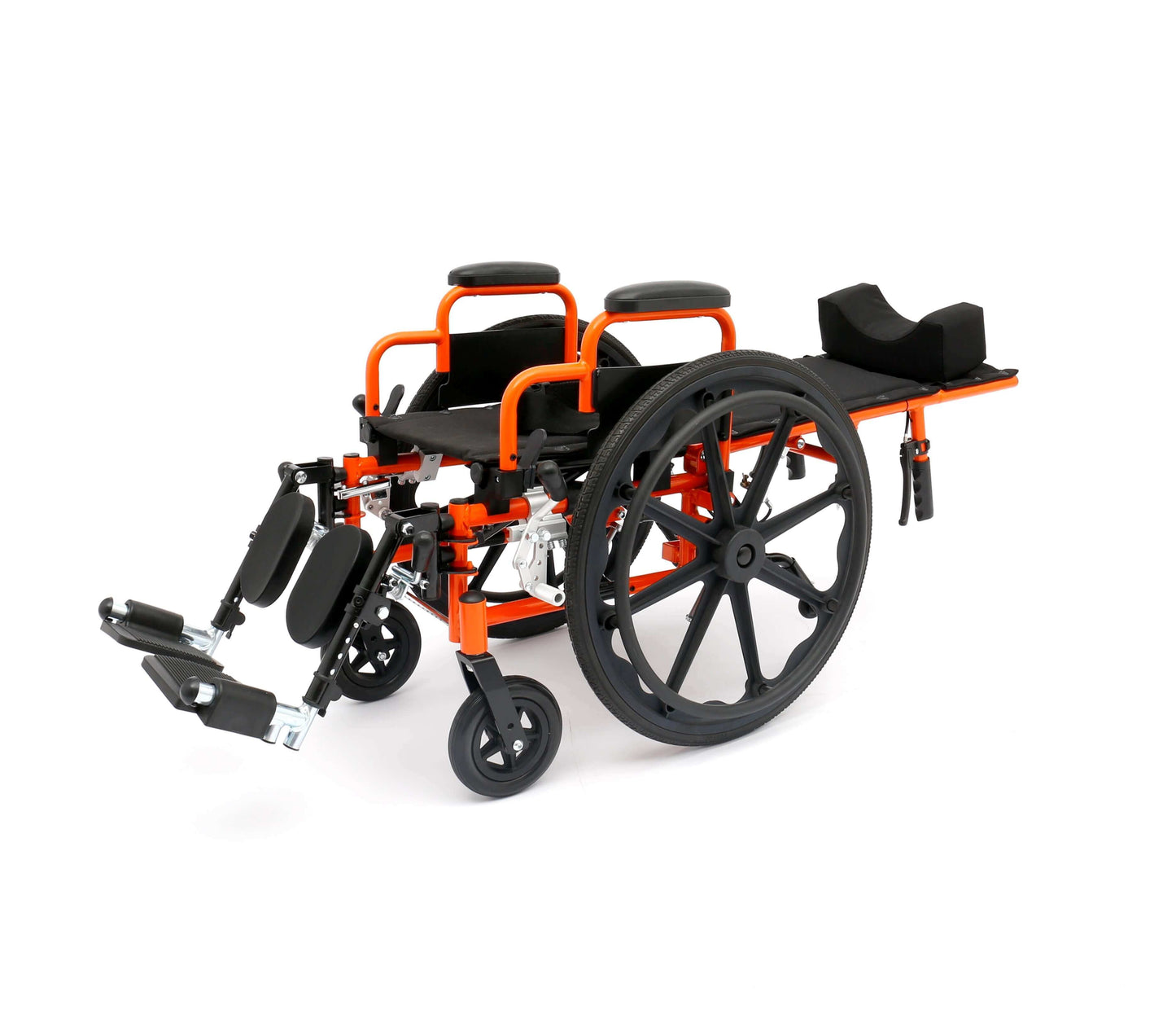 Circle Specialty Ziggo Pro ZREC1200 Wheelchair - reclined view front left side angle