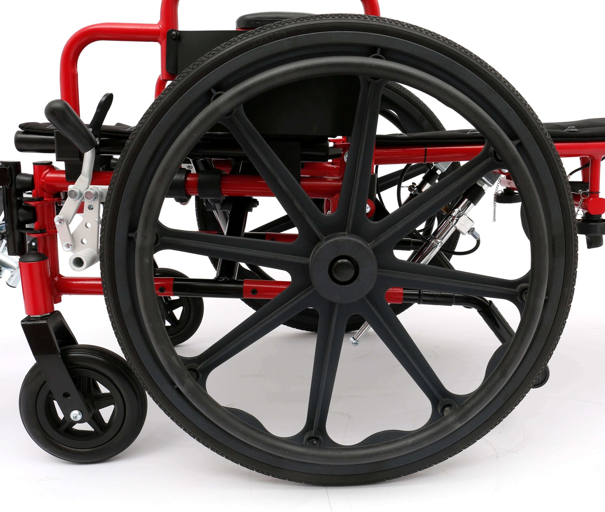 Circle Specialty Ziggo Pro ZREC1400 Wheelchair - folded left side view