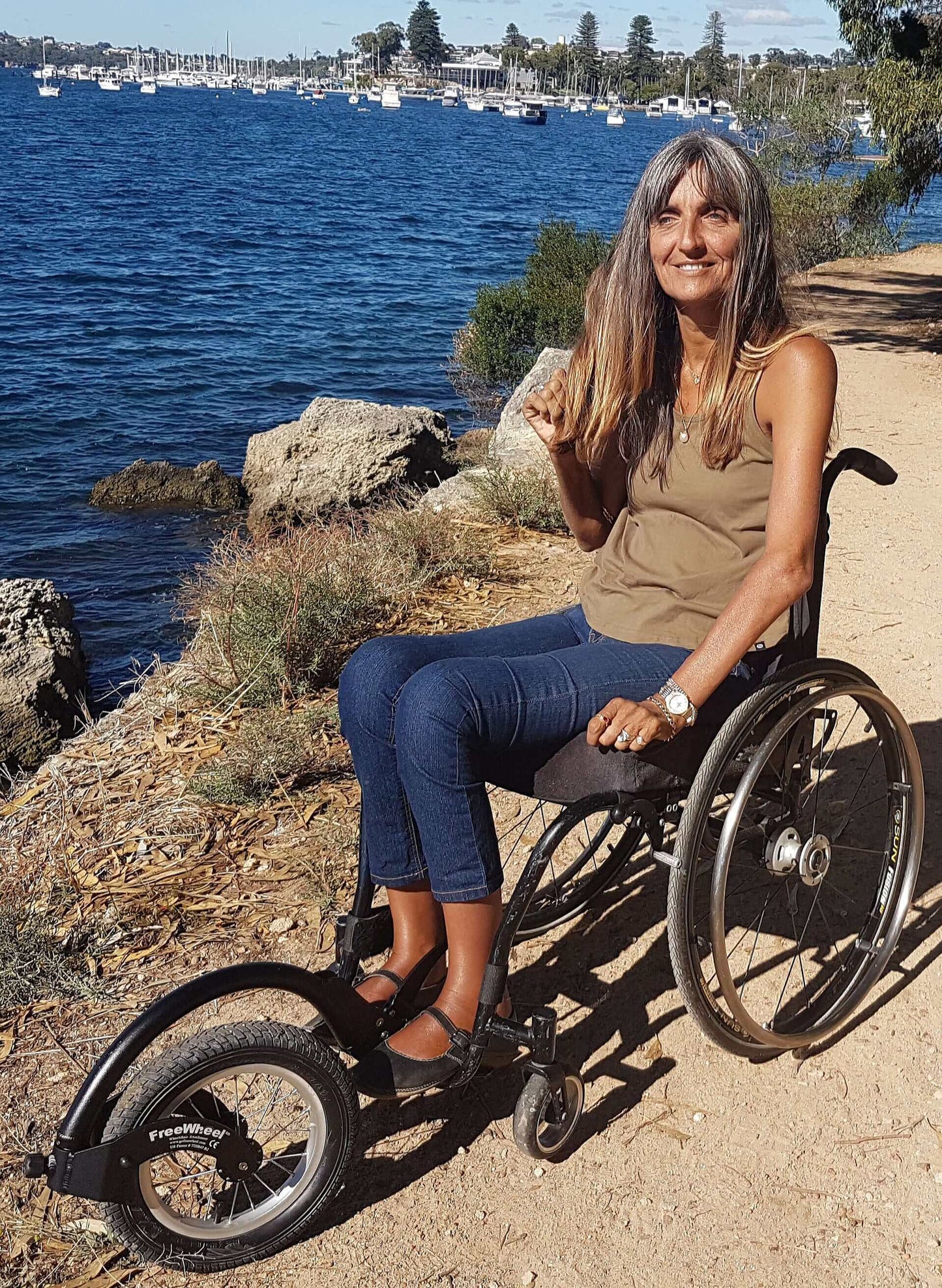 Living Spinal FreeWheel Wheelchair Attachment