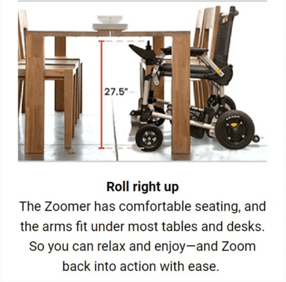 Journey Zoomer Ultra Lightweight Folding Power Wheelchair